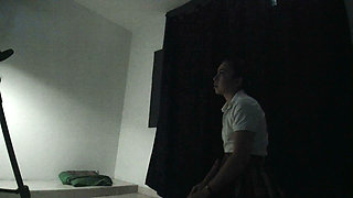 Schoolgirl Teen Agrees to Give Blowjob and a Footjob for