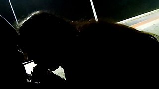 Public Midnight Square Blowjob with a Brazilian Teen Amateur