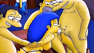 Famous toons double penetration orgy