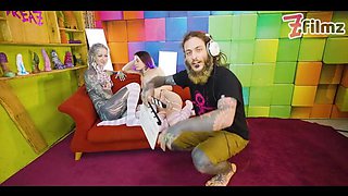Two Skinny Sweethearts Get Wrecked by a Big Cock Serviceman