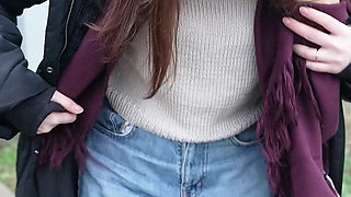 German Scout - Flexible Ginger Teen Olivia Westsun at Pick up No Condom Casting Fuck