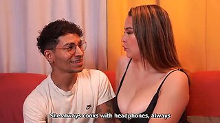 Hot Latina MILF DanielaGomezz Roleplays Daughter's Boyfriend ThiagoLopez Fucking Better Than Husband - Big Natural Tits Blowjob & Rough Sex