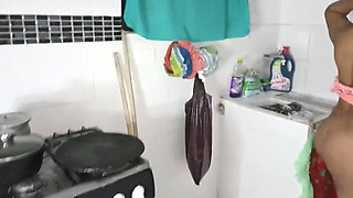 Colombian Brunette Stepsister with Big Natural Tits Loses a Bet and Now She Lets Me Take Care of Her