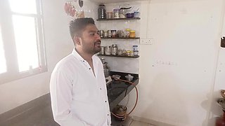 Horny Indian Couple Romantic Kitchen Sex