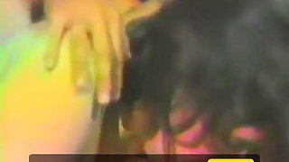 Two lucky brunettes get jerked off with dildos