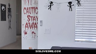 Step sister in law Katie Kush juggles on her stepbrothers rod as she cums over and over - sislovesme