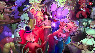 Five nights at anime, gaming, fap night at frennis