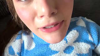 Tiny Slim Small-titted Cutie Decided To Try Her Stepdad's Boner & Got Creampied