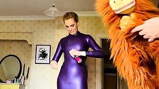 two women fetish latex asslicking and anal mff