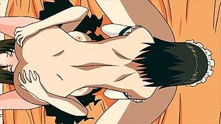 Anime hentai, blow-job, screaming