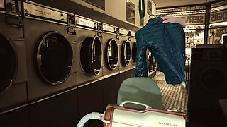 Vacuuming Girlfriend's Green Down Jacket