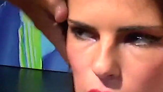 Petite Susana Melo gets big cocks in her ass