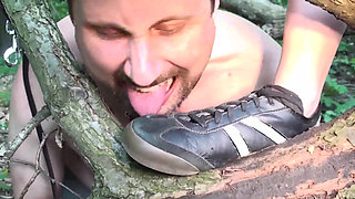 Slave licking dirty sandals