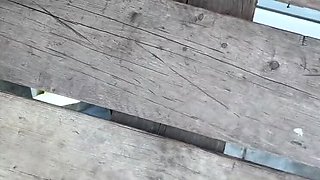 Lucky Scaffolder Fucks Housewife in Window - Big Natural Tits Cum in Mouth