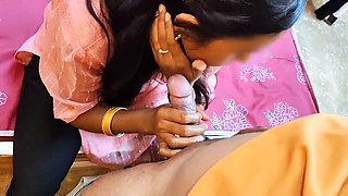 Village college girl Permi_Pooja stops a man's bike on her way home from school as it starts to rain