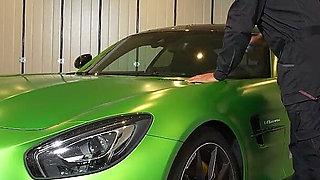 Rough Sex in a Luxury Car with the Mechanic - Luiza Marcato