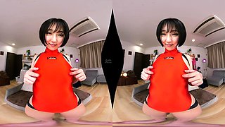 Petite japanese teen shares creampie blowjob sensual thrills