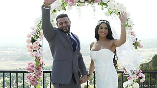 Shemale bride tries hard anal sex right after the ceremony