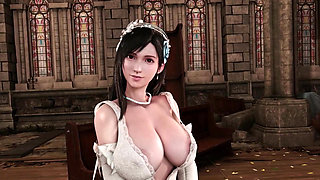 Big Tits Bounce as Tifa Gets Pounded in Her Birthday Surprise