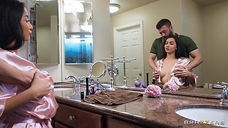 Bullying The House Boy: Xander Corvus dicks Hairy Brunette MILF Roxie Sinner in Rough Sex Action