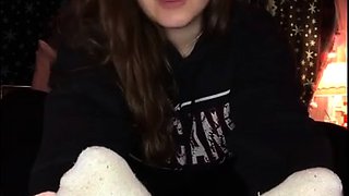 Sexy Emo Teen Dildoing And Foot Fetish