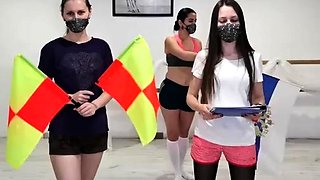 Russian Trample Championship - Double Trampling In Stockings