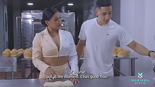 The Baker Leaves My Ass Full of Semen - Mariana Martix and Max Betancur