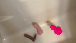 Washing the dildos