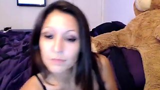 Small tit brunette gives a nice hard blowjob and fuck