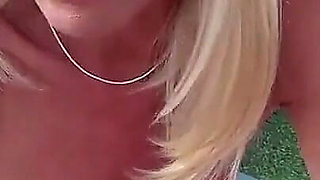 Beautiful Blonde MILF Wife Fucked by Husband with Big Cock in the Garden