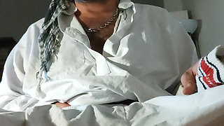 Dirtyjunkbro Dressed in Afghan Clothes, Cover Socks Piss in and Piss Drink