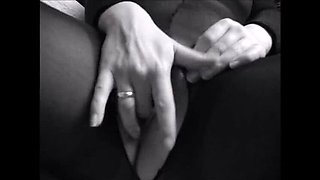 Redhead BBW Wife Swallows Cum from Condom in Hot Fishnet Dress