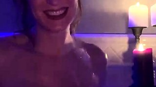 Amateur striptease and Solo masturbation