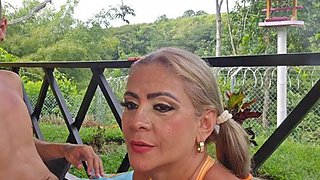 Curvy BBW Duo Tease And Please Man On Balcony(2K)60fps - 4k ultra hd