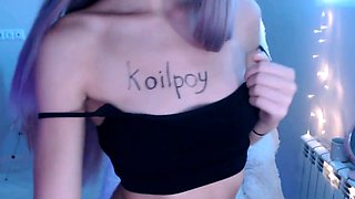 Close up teen foot worship