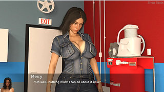 Project Hotwife - Gameplay - Roleplay - No Sex- Just Teasing - Merry Wearing Car Mechanic Dress and Teases Mechanic