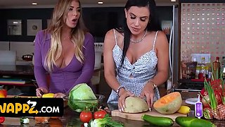 Busty stepmoms providing a deep blowjob