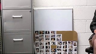 Busty blond honey gives a messy deep throat while standing