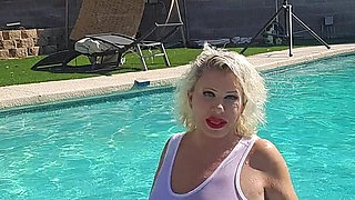 Fat Bimbo at the Pool