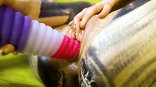 Skinny Tattooed Girl Pussy stuffing Fantasies