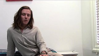 Solo Australian Leoroy Grips His Dick Tight And Strokes Hard