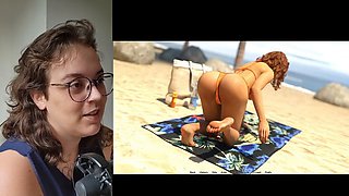 Girl with glasses, futa, visual novel game