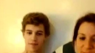 Mature Mom and Young Boy on Webcam