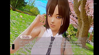 Immersive 3D waifu academy adventure featuring busty blonde beauties