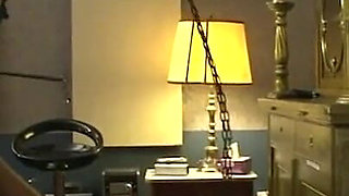 Bondage and kicked dick