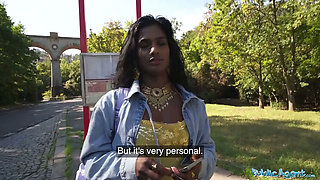 Public Agent POV: Desi Student Nurse Blowjob & Cumshot Outdoors