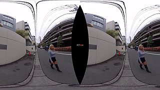 Seductive asian blondie VR amazing sex clip