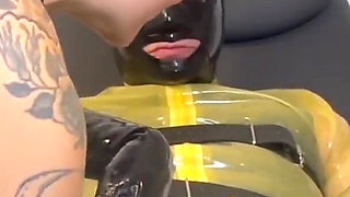 Sounding and Anal Stretching Double Domme in Latex with Madame Li Ying and Our Rubber Gimp