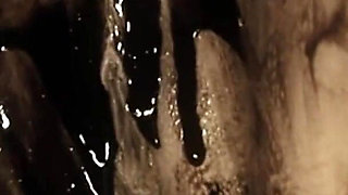 Smeared Girls Scene 4: Big-ass Brunette in Lingerie Covered in Chocolate Fucking Hard Until Facial