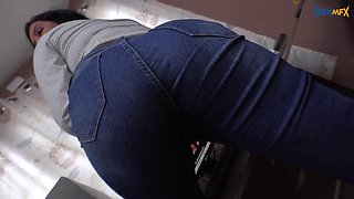 Brunette Farts in Lesbian Office